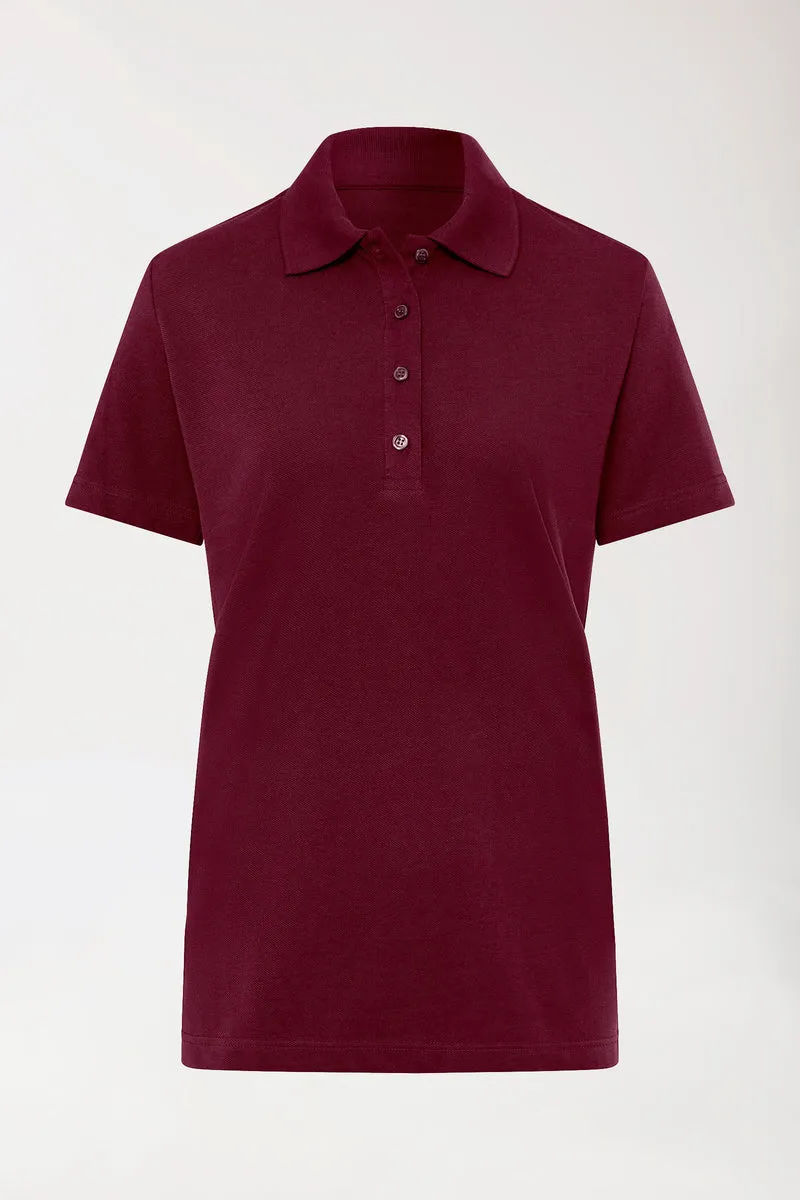 CORE Shirt Damen - Polokragen bordeaux