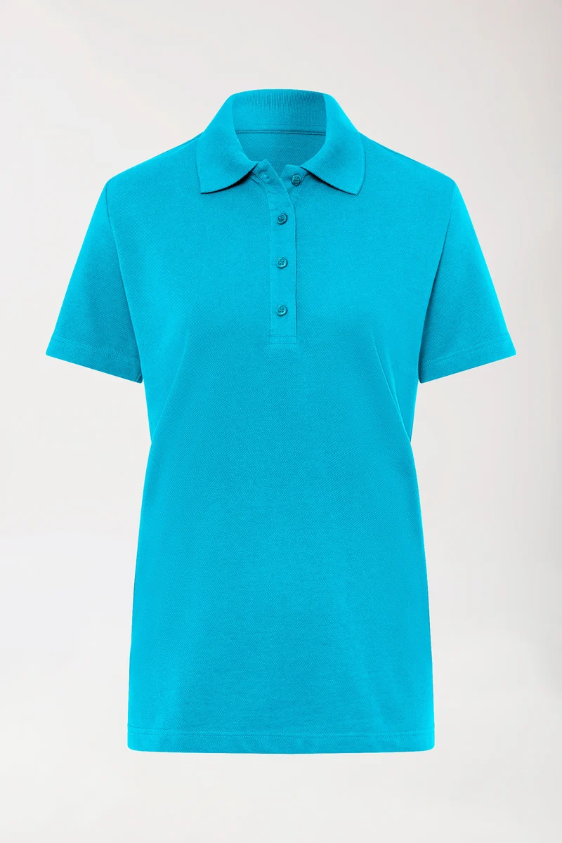 CORE Shirt Damen - Polokragen türkis