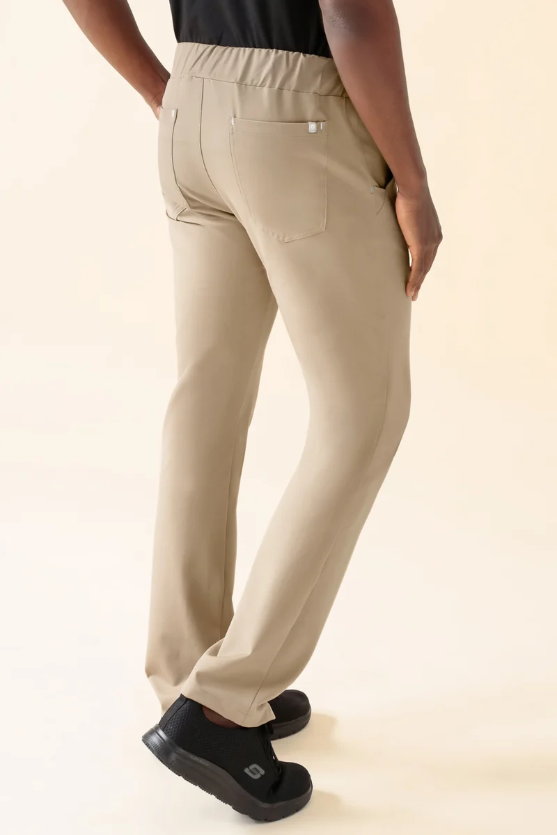 KAERE Hose Herren - gerader Saum ohne Beintaschen sand