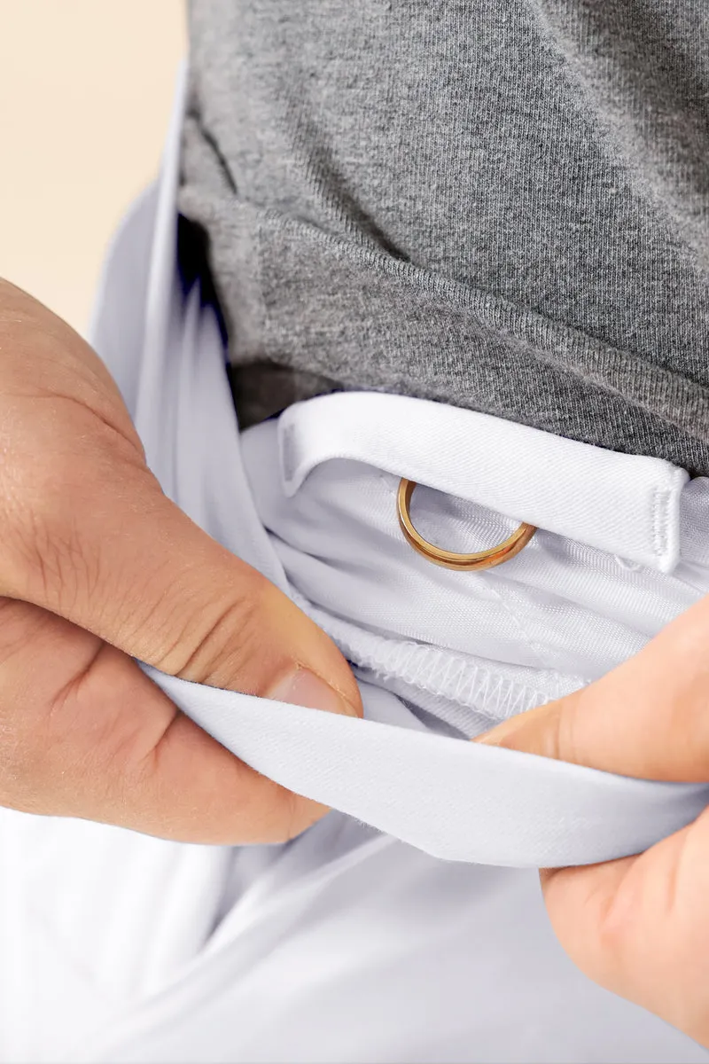KAERE Hose Damen - Saumbündchen Kurzgr. ohne Beintaschen weiß