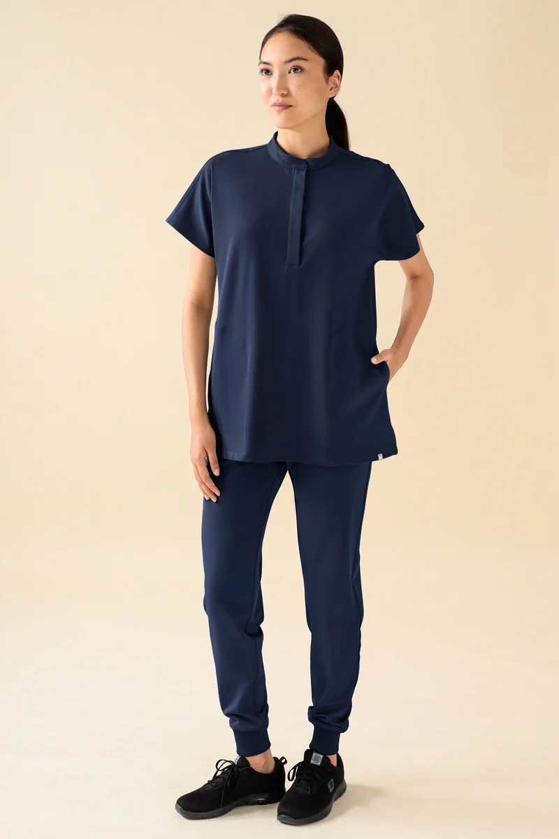 KAERE Hose Damen - Saumbündchen ohne Beintaschen navy