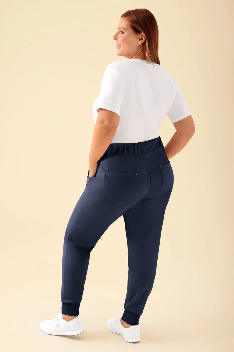 KAERE Hose Damen - Saumbündchen ohne Beintaschen navy