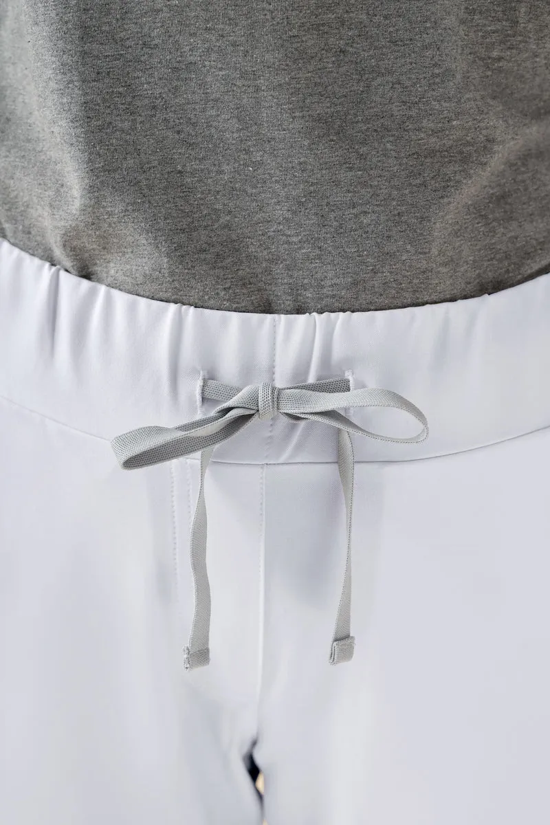 KAERE Hose Damen - Saumbündchen ohne Beintaschen weiß