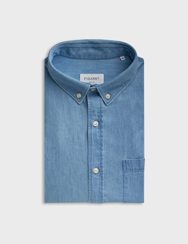 Chemise gabriel en denim bleu