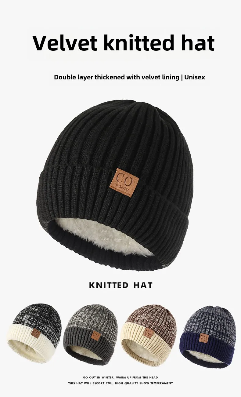 Warme Herren Damen Wintermütze Woll Mütze Fashion Strickmütze Kappe Hut Unisex