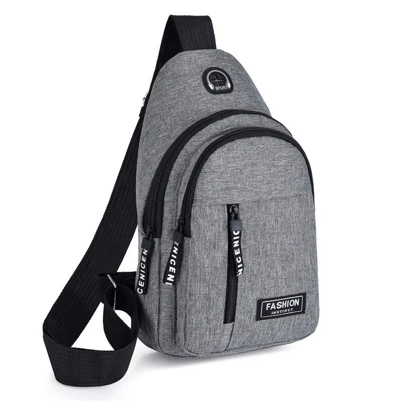 Zaino Monospalla Borsa Da Petto Marsupio Per Uomo Borsello Moto con Porta USB