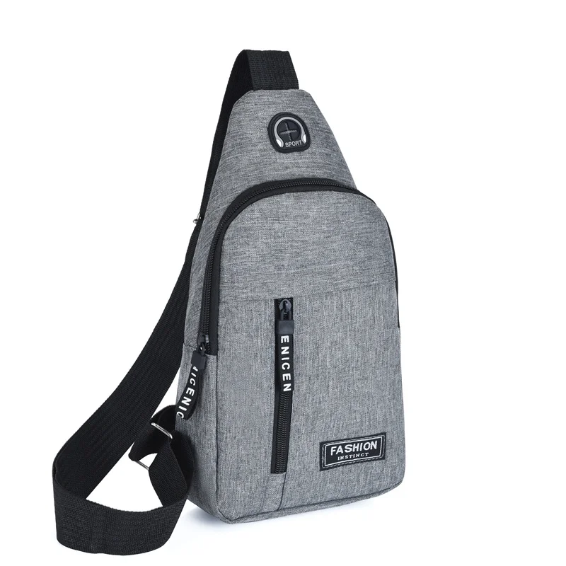 Zaino Monospalla Borsa Da Petto Marsupio Per Uomo Borsello Moto con Porta USB