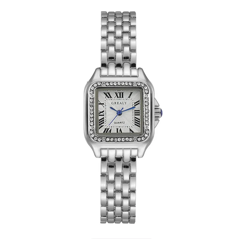 Damen Armbanduhr Armband Uhren Luxus Quarz Uhr Silber Gold Business Quarzuhr