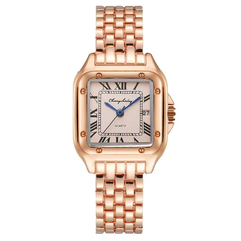 Damen Armbanduhr Armband Uhren Luxus Quarz Uhr Silber Gold Business Quarzuhr