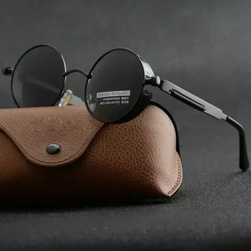 Damen Sonnenbrille Luxus Modische runde Herren Brille Vintage UV400