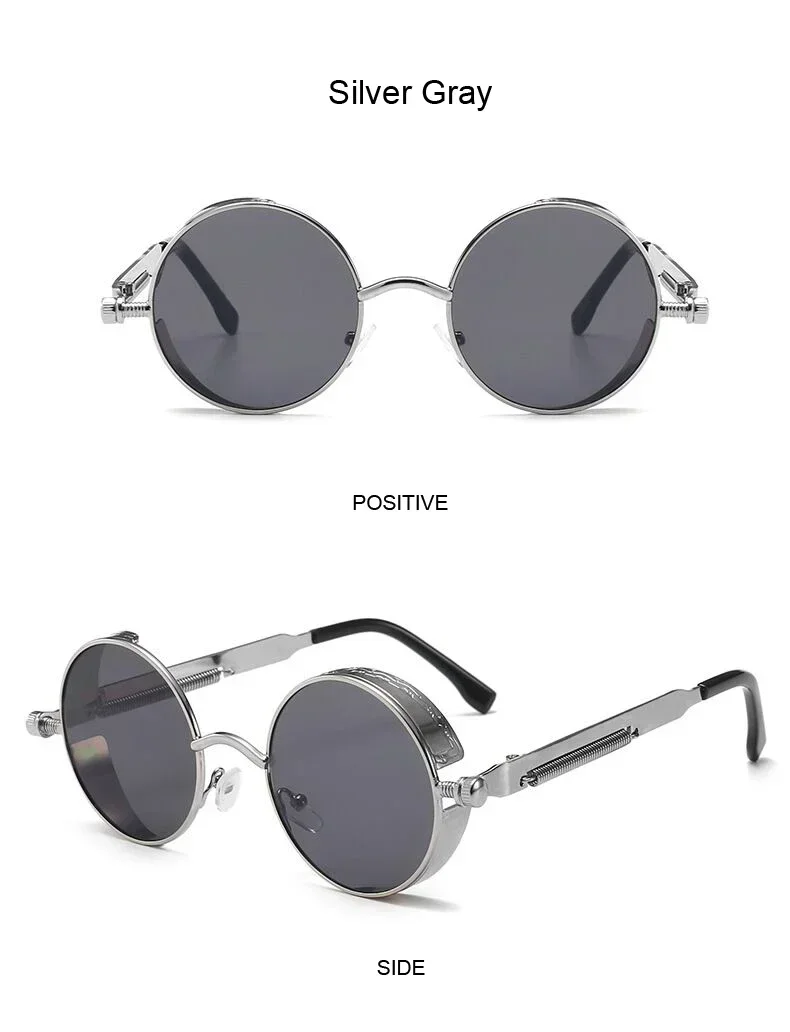 Damen Sonnenbrille Luxus Modische runde Herren Brille Vintage UV400