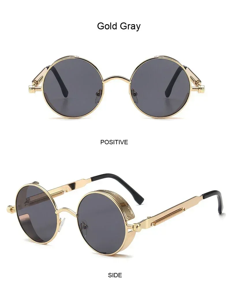 Damen Sonnenbrille Luxus Modische runde Herren Brille Vintage UV400