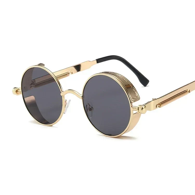 Damen Sonnenbrille Luxus Modische runde Herren Brille Vintage UV400
