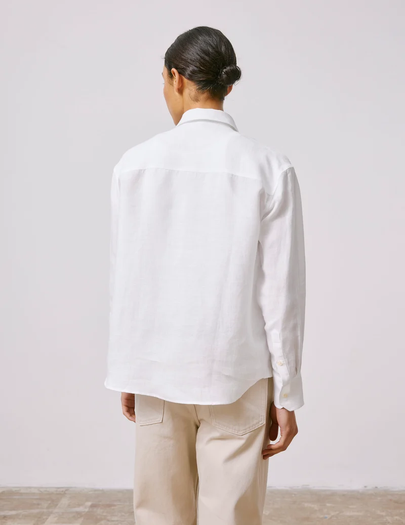 Chemise Charlotte en lin blanche