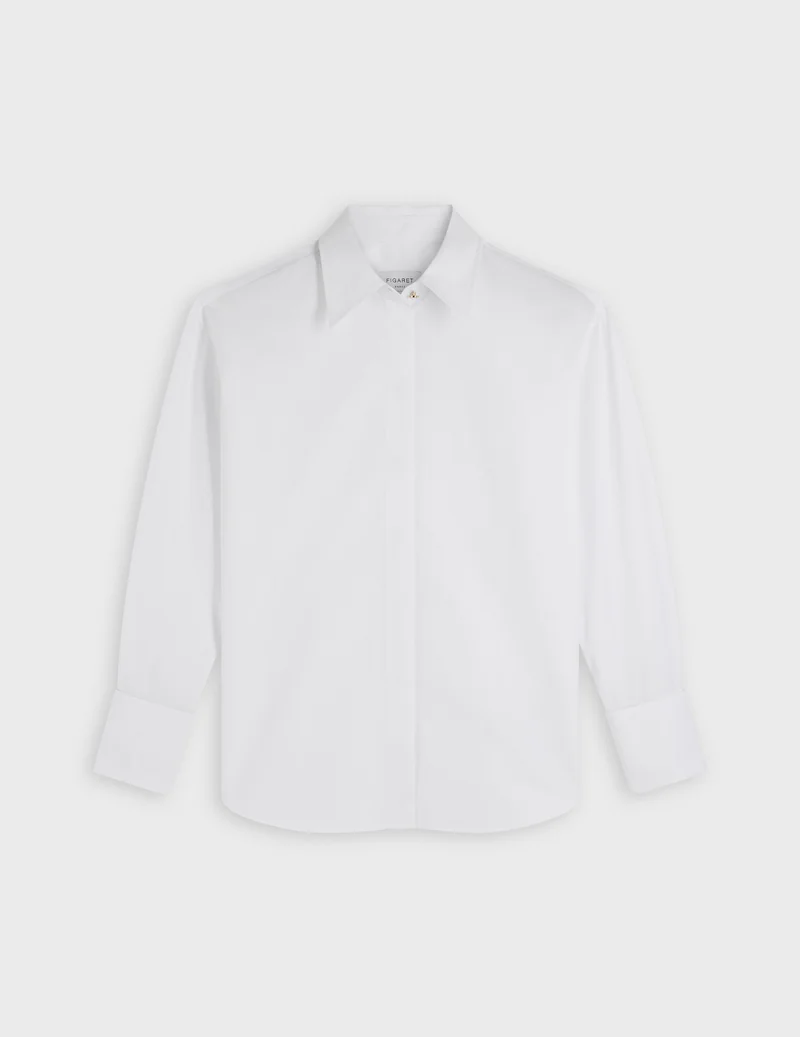 Chemise Hillie gorge cachée blanche