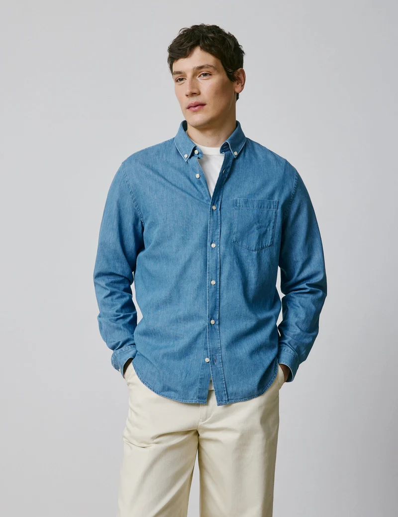 Chemise gabriel en denim bleu