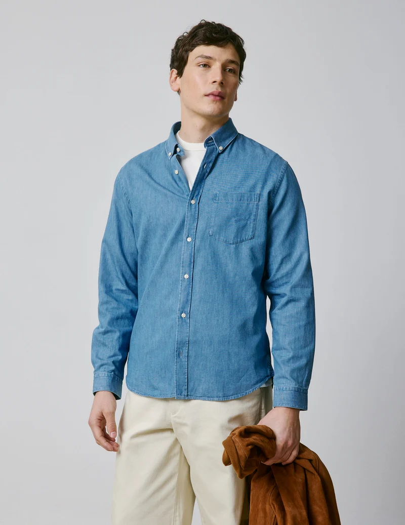 Chemise gabriel en denim bleu