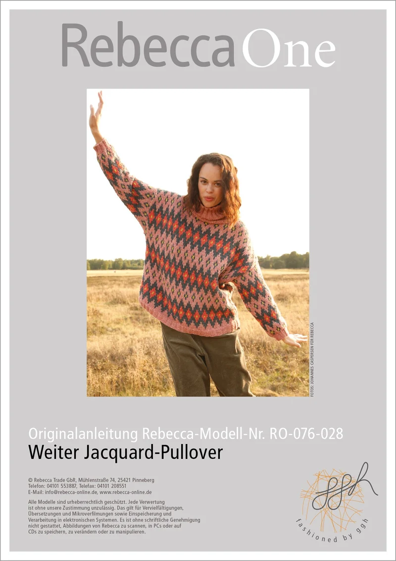 Strickanleitung - Weiter Jacquard-Pullover