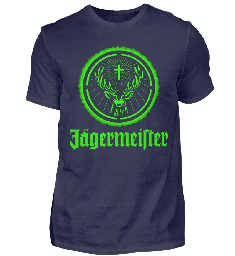 Fashion Herren Jägermeister T-Shirt Rundhals Unisex 100% Baumwolle Streetwear - Herren Shirt
