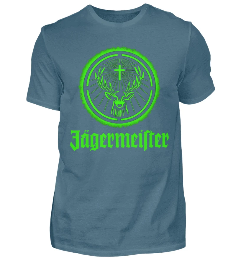 Fashion Herren Jägermeister T-Shirt Rundhals Unisex 100% Baumwolle Streetwear - Herren Shirt