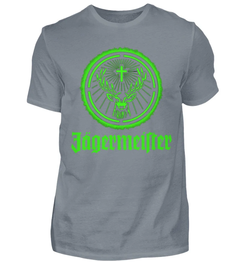 Fashion Herren Jägermeister T-Shirt Rundhals Unisex 100% Baumwolle Streetwear - Herren Shirt