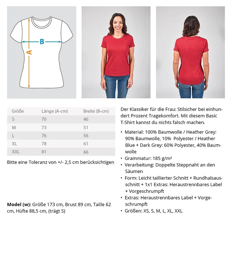 Damen Sommer Top Jägermeister T-Shirt Rundhals Streetwear lockeres Damentop - Damenshirt