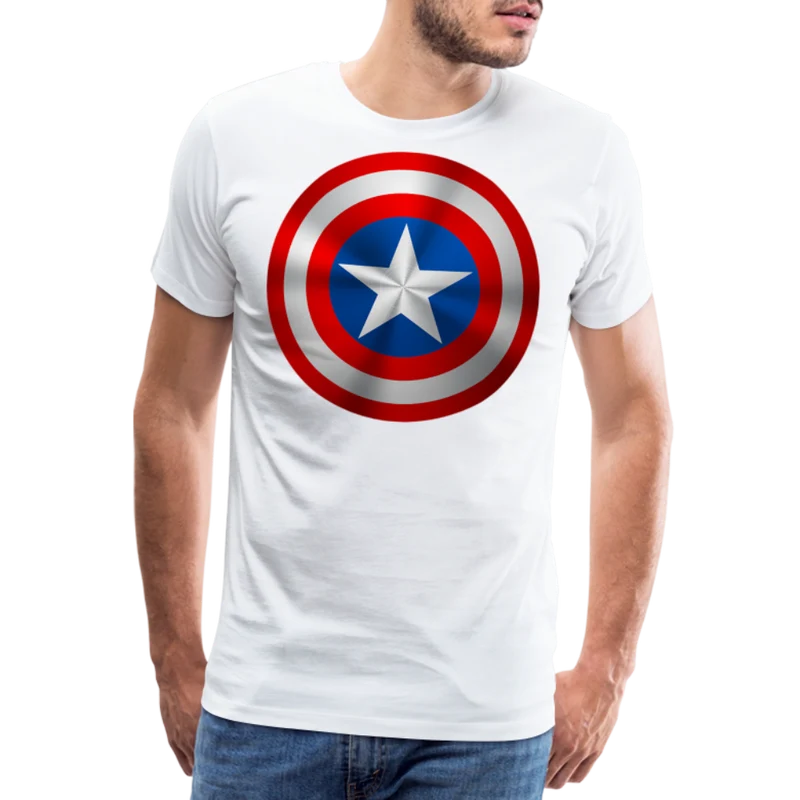 Herren America T-Shirt Rundhals Unisex Sommer Streetwear 100% Baumwolle