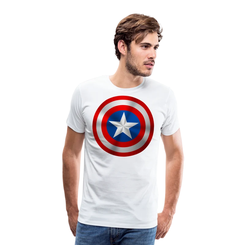 Herren America T-Shirt Rundhals Unisex Sommer Streetwear 100% Baumwolle