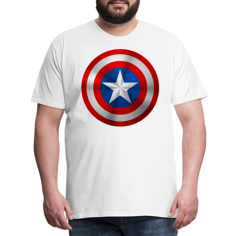 Herren America T-Shirt Rundhals Unisex Sommer Streetwear 100% Baumwolle