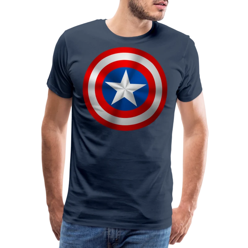 Herren America T-Shirt Rundhals Unisex Sommer Streetwear 100% Baumwolle