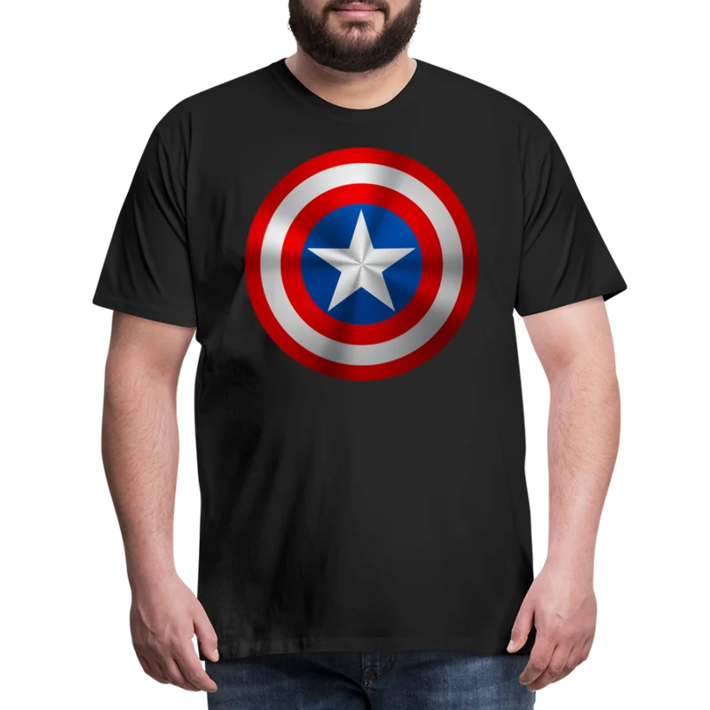 Herren America T-Shirt Rundhals Unisex Sommer Streetwear 100% Baumwolle