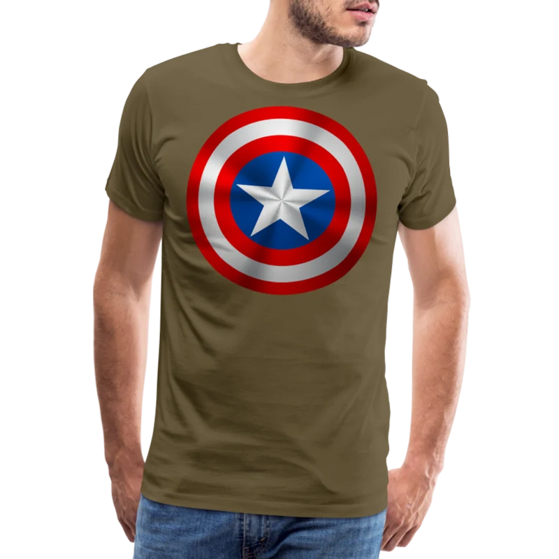 Herren America T-Shirt Rundhals Unisex Sommer Streetwear 100% Baumwolle