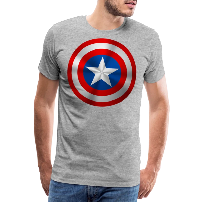 Herren America T-Shirt Rundhals Unisex Sommer Streetwear 100% Baumwolle