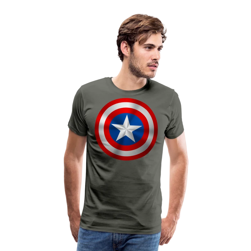 Herren America T-Shirt Rundhals Unisex Sommer Streetwear 100% Baumwolle
