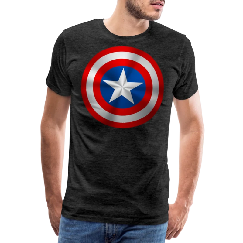Herren America T-Shirt Rundhals Unisex Sommer Streetwear 100% Baumwolle