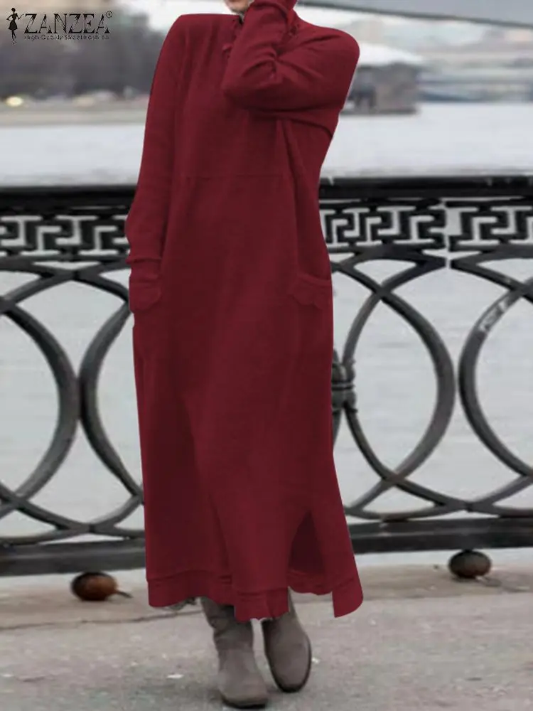 Damen Wollkleid Winterkleid Strickkleid Longpullover Pullover Long Sleeve