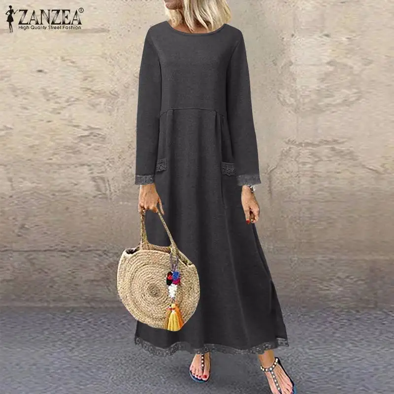 Damen Wollkleid Winterkleid Strickkleid Longpullover Pullover Long Sleeve