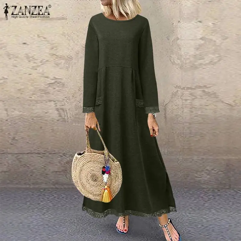 Damen Wollkleid Winterkleid Strickkleid Longpullover Pullover Long Sleeve