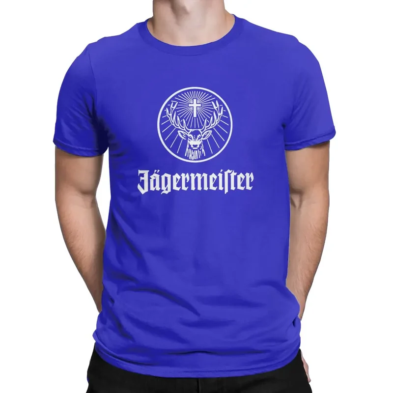 Fashion Herren Jägermeister T-Shirt Rundhals Unisex 100% Baumwolle Streetwear
