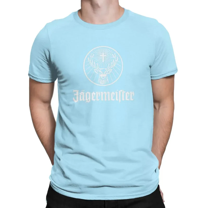 Fashion Herren Jägermeister T-Shirt Rundhals Unisex 100% Baumwolle Streetwear