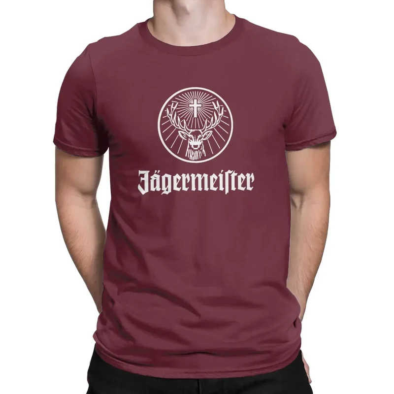 Fashion Herren Jägermeister T-Shirt Rundhals Unisex 100% Baumwolle Streetwear