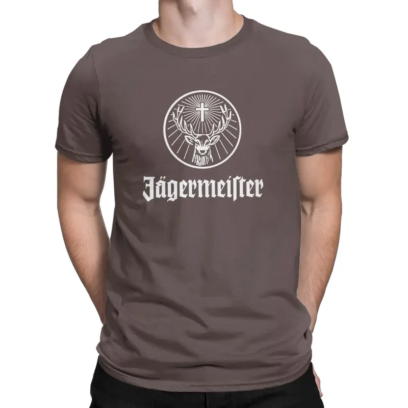 Fashion Herren Jägermeister T-Shirt Rundhals Unisex 100% Baumwolle Streetwear