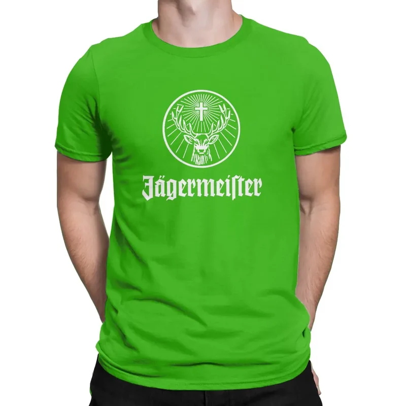Fashion Herren Jägermeister T-Shirt Rundhals Unisex 100% Baumwolle Streetwear