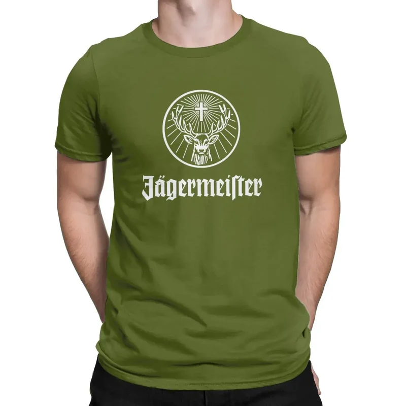 Fashion Herren Jägermeister T-Shirt Rundhals Unisex 100% Baumwolle Streetwear