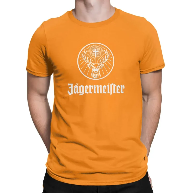 Fashion Herren Jägermeister T-Shirt Rundhals Unisex 100% Baumwolle Streetwear