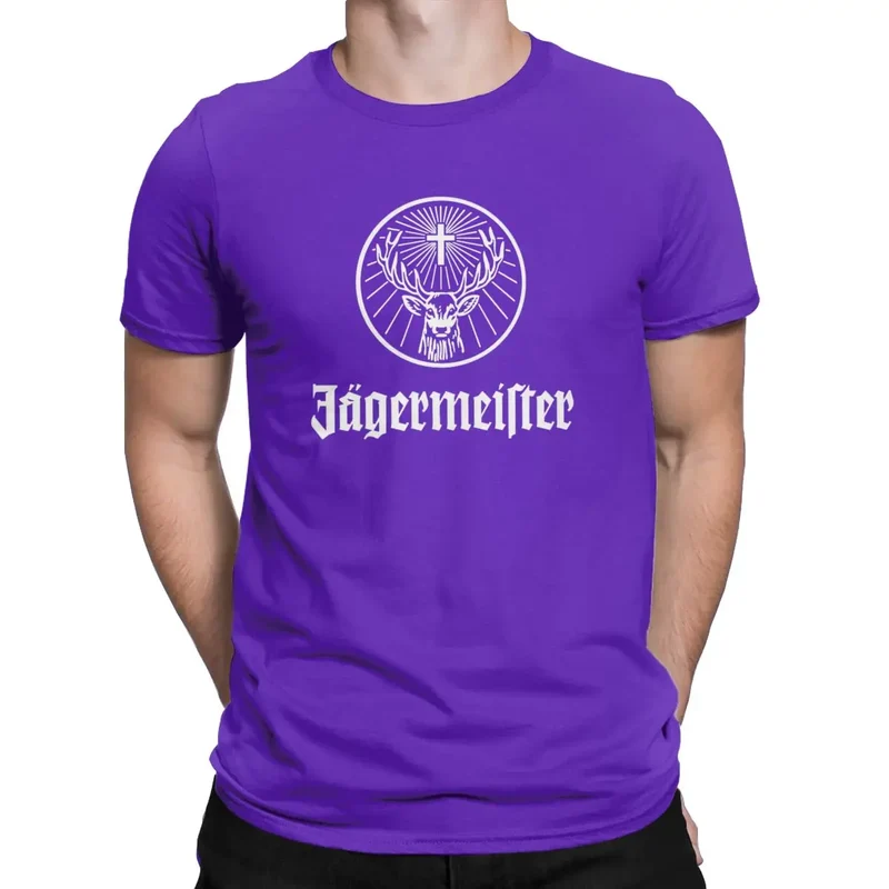 Fashion Herren Jägermeister T-Shirt Rundhals Unisex 100% Baumwolle Streetwear