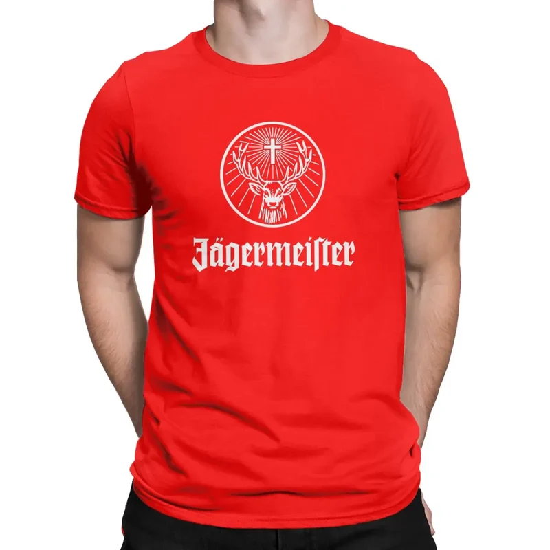 Fashion Herren Jägermeister T-Shirt Rundhals Unisex 100% Baumwolle Streetwear