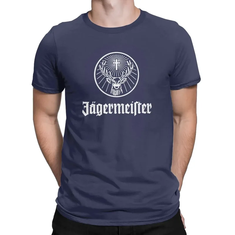 Fashion Herren Jägermeister T-Shirt Rundhals Unisex 100% Baumwolle Streetwear