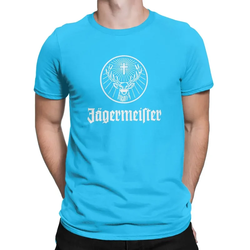 Fashion Herren Jägermeister T-Shirt Rundhals Unisex 100% Baumwolle Streetwear