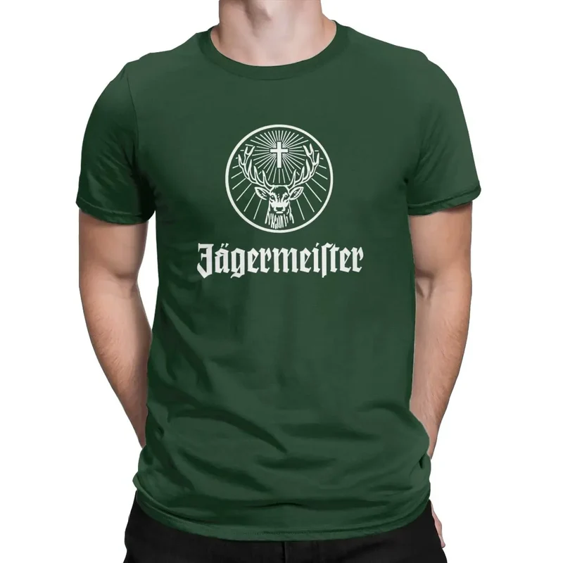 Fashion Herren Jägermeister T-Shirt Rundhals Unisex 100% Baumwolle Streetwear